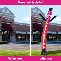 6 10 15 20FT Tall Nail Salon Waving Inflatable Tube Man(Blower Not Included) - goodeny