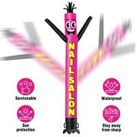 6 10 15 20FT Tall Nail Salon Waving Inflatable Tube Man(Blower Not Included) - goodeny
