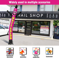 6 10 15 20FT Tall Nail Salon Waving Inflatable Tube Man(Blower Not Included) - goodeny