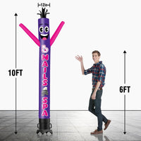 6 10 15 20FT Tall Nails & Spa Waving Inflatable Tube Man(Blower Not Included) - goodeny