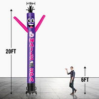 6 10 15 20FT Tall Nails & Spa Waving Inflatable Tube Man(Blower Not Included) - goodeny