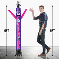 6 10 15 20FT Tall Nails & Spa Waving Inflatable Tube Man(Blower Not Included) - goodeny