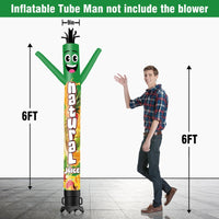 6 10 15 20FT Tall Natural Juice Waving Inflatable Tube Man(Blower Not Included) - goodeny