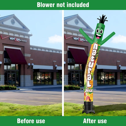 6 10 15 20FT Tall Natural Juice Waving Inflatable Tube Man(Blower Not Included) - goodeny