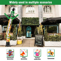 6 10 15 20FT Tall Natural Juice Waving Inflatable Tube Man(Blower Not Included) - goodeny