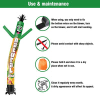 6 10 15 20FT Tall Natural Juice Waving Inflatable Tube Man(Blower Not Included) - goodeny