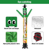 6 10 15 20FT Tall Natural Juice Waving Inflatable Tube Man(Blower Not Included) - goodeny