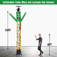 6 10 15 20FT Tall Natural Juice Waving Inflatable Tube Man(Blower Not Included) - goodeny