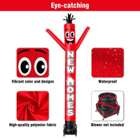 6 10 15 20FT Tall New Home Red Waving Inflatable Tube Man(Blower Not Included) - goodeny