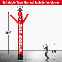 6 10 15 20FT Tall New Home Red Waving Inflatable Tube Man(Blower Not Included) - goodeny