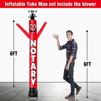 6 10 15 20FT Tall Notary Waving Inflatable Tube Man(Blower Not Included) - goodeny