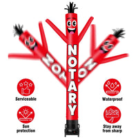 6 10 15 20FT Tall Notary Waving Inflatable Tube Man(Blower Not Included) - goodeny