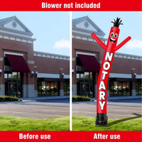 6 10 15 20FT Tall Notary Waving Inflatable Tube Man(Blower Not Included) - goodeny