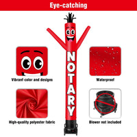 6 10 15 20FT Tall Notary Waving Inflatable Tube Man(Blower Not Included) - goodeny