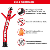 6 10 15 20FT Tall Notary Waving Inflatable Tube Man(Blower Not Included) - goodeny