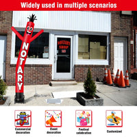 6 10 15 20FT Tall Notary Waving Inflatable Tube Man(Blower Not Included) - goodeny