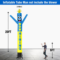 6 10 15 20FT Tall Now Hiring Waving Inflatable Tube Man(Blower Not Included) - goodeny