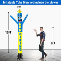 6 10 15 20FT Tall Now Hiring Waving Inflatable Tube Man(Blower Not Included) - goodeny