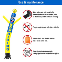 6 10 15 20FT Tall Now Hiring Waving Inflatable Tube Man(Blower Not Included) - goodeny