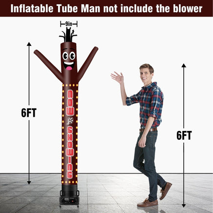 6 10 15 20FT Tall Now Showing Waving Inflatable Tube Man(Blower Not Included) - goodeny