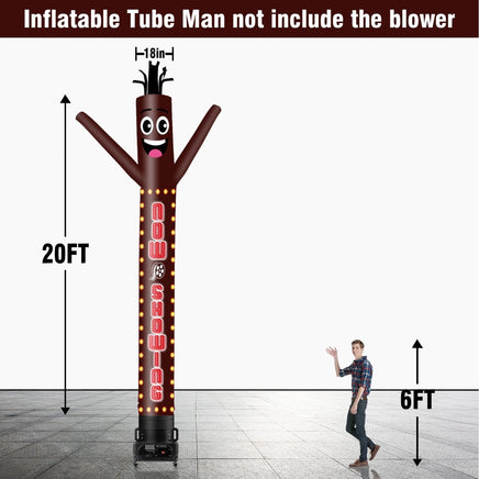6 10 15 20FT Tall Now Showing Waving Inflatable Tube Man(Blower Not Included) - goodeny