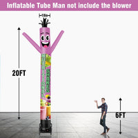 6 10 15 20FT Tall Nutritional Shakes Waving Inflatable Tube Man(Blower Not Included) - goodeny