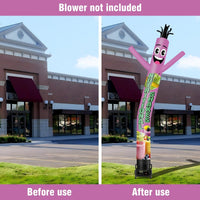 6 10 15 20FT Tall Nutritional Shakes Waving Inflatable Tube Man(Blower Not Included) - goodeny