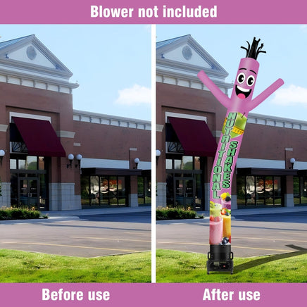 6 10 15 20FT Tall Nutritional Shakes Waving Inflatable Tube Man(Blower Not Included) - goodeny