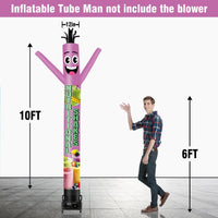 6 10 15 20FT Tall Nutritional Shakes Waving Inflatable Tube Man(Blower Not Included) - goodeny