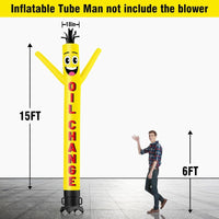 6 10 15 20FT Tall Oil Change Waving Inflatable Tube Man(Blower Not Included) - goodeny