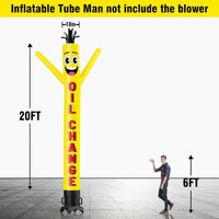 6 10 15 20FT Tall Oil Change Waving Inflatable Tube Man(Blower Not Included) - goodeny
