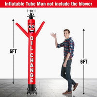 6 10 15 20FT Tall Oil Change Waving Inflatable Tube Man(Blower Not Included) - goodeny