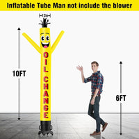 6 10 15 20FT Tall Oil Change Waving Inflatable Tube Man(Blower Not Included) - goodeny