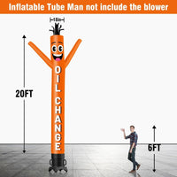 6 10 15 20FT Tall Oil Change Waving Inflatable Tube Man(Blower Not Included) - goodeny