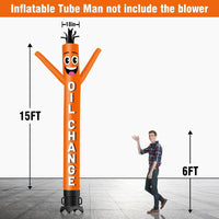 6 10 15 20FT Tall Oil Change Waving Inflatable Tube Man(Blower Not Included) - goodeny