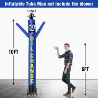 6 10 15 20FT Tall Oil Change Waving Inflatable Tube Man(Blower Not Included) - goodeny