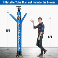 6 10 15 20FT Tall Open House Waving Inflatable Tube Man(Blower Not Included) - goodeny