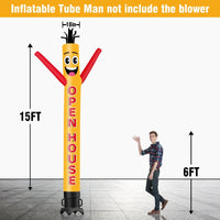 6 10 15 20FT Tall Open House Waving Inflatable Tube Man(Blower Not Included) - goodeny