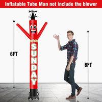 6 10 15 20FT Tall Open Sunday Waving Inflatable Tube Man(Blower Not Included) - goodeny