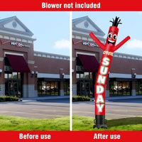 6 10 15 20FT Tall Open Sunday Waving Inflatable Tube Man(Blower Not Included) - goodeny