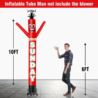 6 10 15 20FT Tall Open Sunday Waving Inflatable Tube Man(Blower Not Included) - goodeny