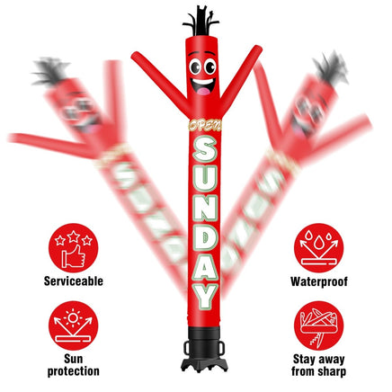 6 10 15 20FT Tall Open Sunday Waving Inflatable Tube Man(Blower Not Included) - goodeny