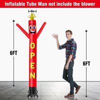 6 10 15 20FT Tall Open Waving Inflatable Tube Man(Blower Not Included) - goodeny