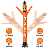 6 10 15 20FT Tall Open Waving Inflatable Tube Man(Blower Not Included) - goodeny