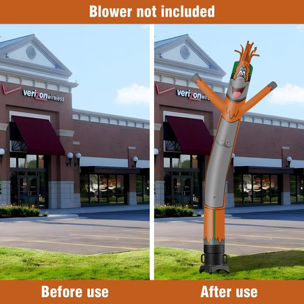 6 10 15 20FT Tall Orangutan Waving Inflatable Tube Man(Blower Not Included) - goodeny