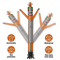 6 10 15 20FT Tall Orangutan Waving Inflatable Tube Man(Blower Not Included) - goodeny