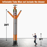 6 10 15 20FT Tall Orangutan Waving Inflatable Tube Man(Blower Not Included) - goodeny