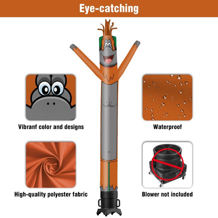 6 10 15 20FT Tall Orangutan Waving Inflatable Tube Man(Blower Not Included) - goodeny