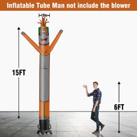 6 10 15 20FT Tall Orangutan Waving Inflatable Tube Man(Blower Not Included) - goodeny