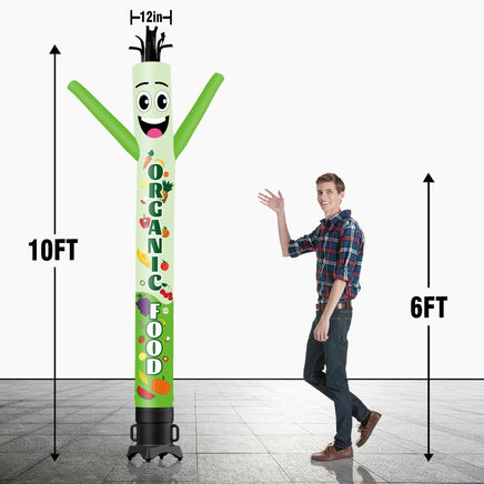 6 10 15 20FT Tall Organic Food Waving Inflatable Tube Man(Blower Not Included) - goodeny